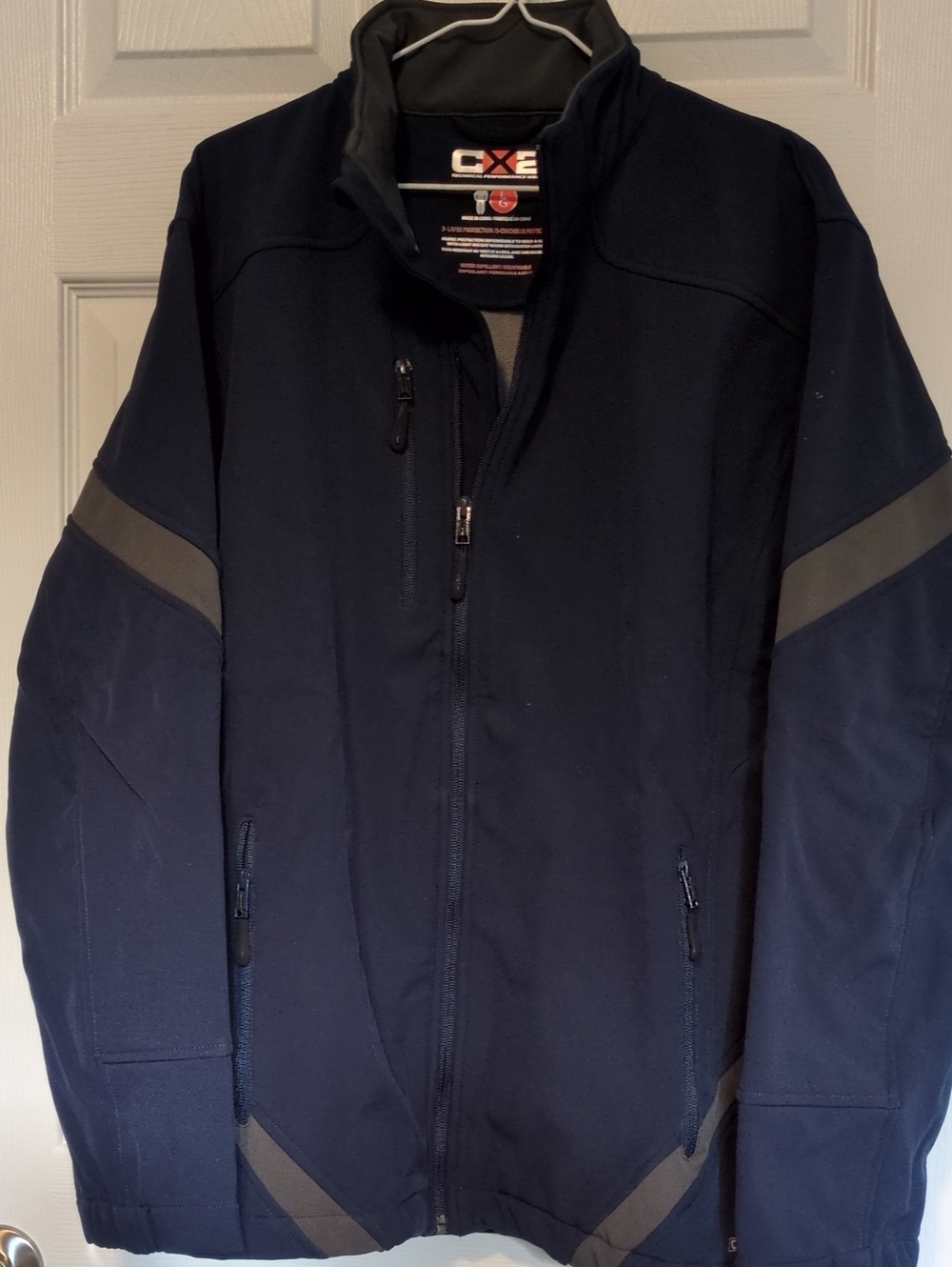 CX2 Navy Jacket with Gray Trim Lightweight Shirt Jacket